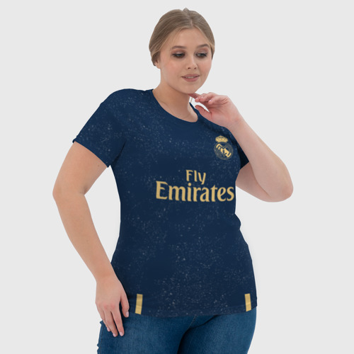 Женская футболка 3D Sergio Ramos away 19-20, цвет 3D печать - фото 6