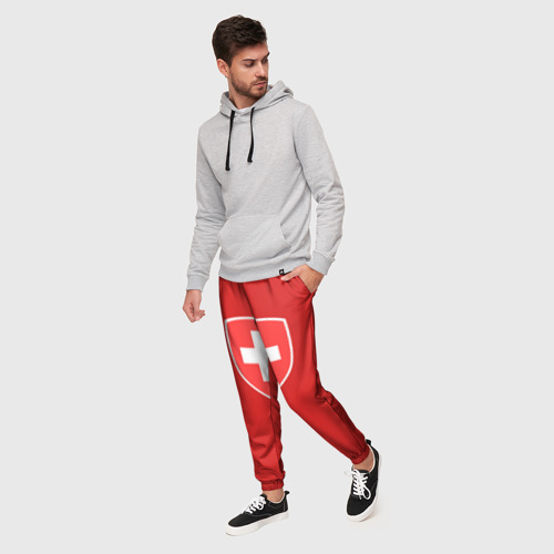 Мужские брюки 3D Сборная Швейцарии , цвет 3D печать - фото 3