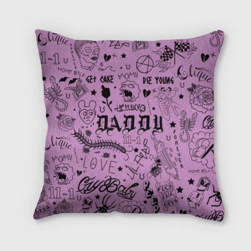 Подушка 3D Lil Peep Tattoo - фото 2