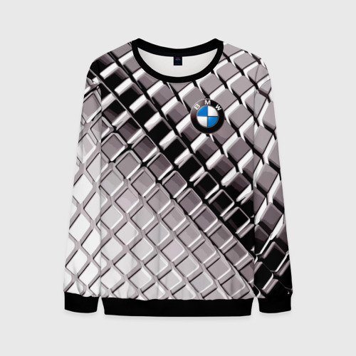 Мужской свитшот 3D с принтом BMW - pattern, вид спереди #2