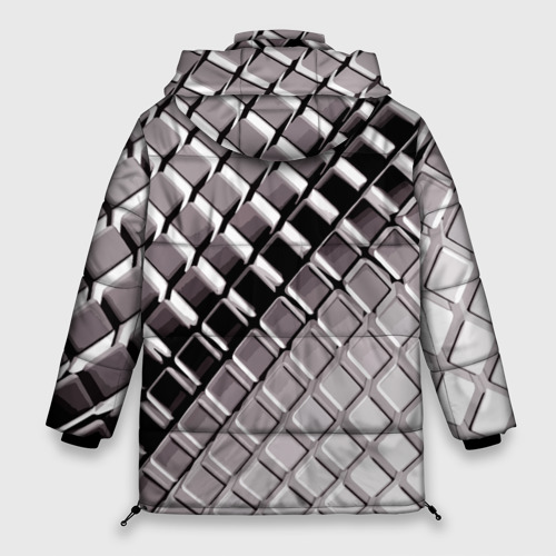 Женская зимняя куртка 3D с принтом BMW - pattern, вид сзади #1