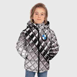 Куртка с принтом BMW - pattern для любого человека, вид спереди №2. Цвет основы: черный