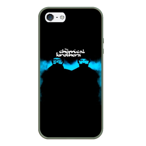 Чехол для iPhone 5/5S матовый The Chemical Brothers, цвет темно-зеленый