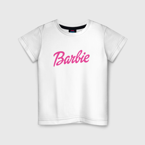 Детская футболка хлопок Barbie, цвет белый