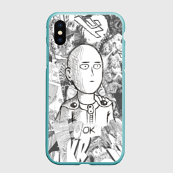 Чехол для iPhone XS Max матовый Чернобелый Сайтама