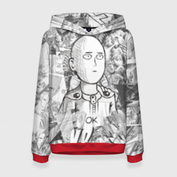 Женская толстовка 3D Чернобелый Сайтама