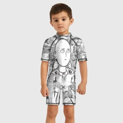 Детский купальный костюм 3D Чернобелый Сайтама - фото 2