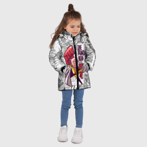 Зимняя куртка для девочек 3D Saitama, цвет светло-серый - фото 5