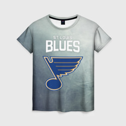 Женская футболка 3D St. Louis Blues logo