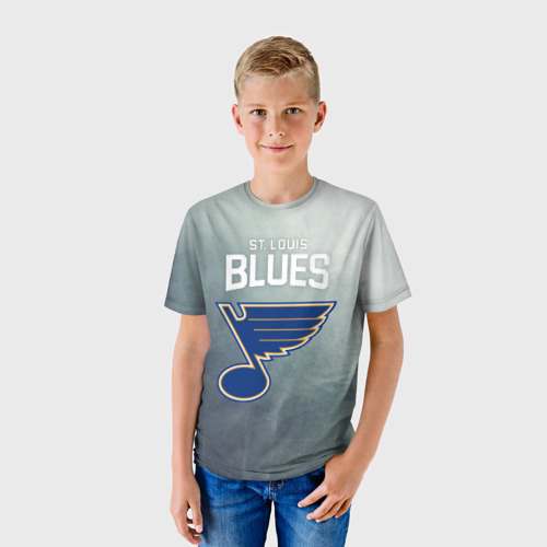 Детская футболка 3D St. Louis Blues logo, цвет 3D печать - фото 3