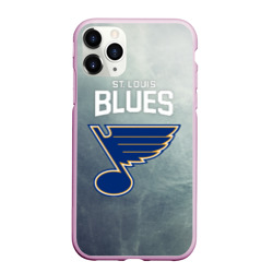 Чехол для iPhone 11 Pro Max матовый St. Louis Blues logo