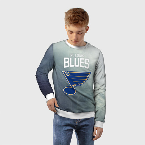 Детский свитшот 3D St. Louis Blues logo, цвет 3D печать - фото 3