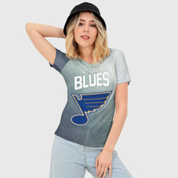 Женская футболка 3D Slim St. Louis Blues logo - фото 2