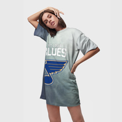Платье-футболка 3D St. Louis Blues logo - фото 2