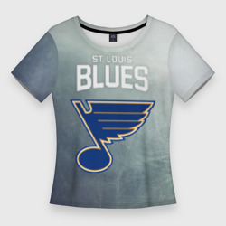 Женская футболка 3D Slim St. Louis Blues logo