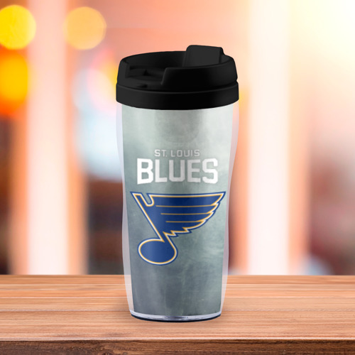 Термокружка-непроливайка St. Louis Blues logo, цвет черный - фото 3