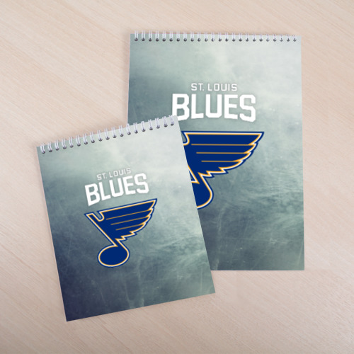 Скетчбук St. Louis Blues logo, цвет белый - фото 4