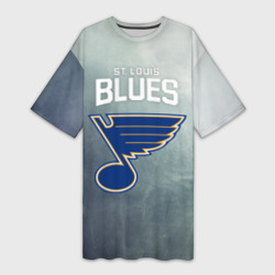 Платье-футболка 3D St. Louis Blues logo