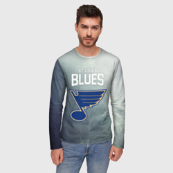 Мужской лонгслив 3D St. Louis Blues logo - фото 2