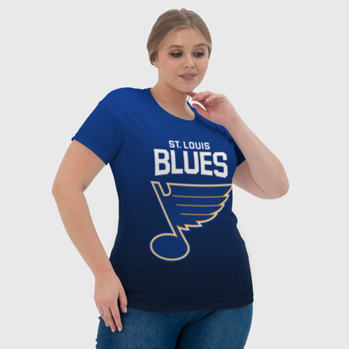 Женская футболка 3D St. Louis Blues, цвет 3D печать - фото 6