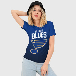 Женская футболка 3D Slim St. Louis Blues - фото 2