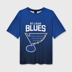Женская футболка oversize 3D St. Louis Blues