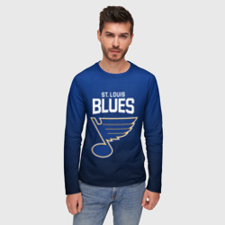 Мужской лонгслив 3D St. Louis Blues - фото 2