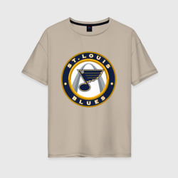 Женская футболка хлопок Oversize St. Louis Blues alt