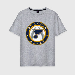 Женская футболка хлопок Oversize St. Louis Blues alt