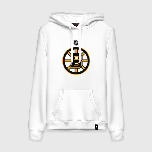 Женская толстовка хлопок Boston Bruins NHL, цвет белый