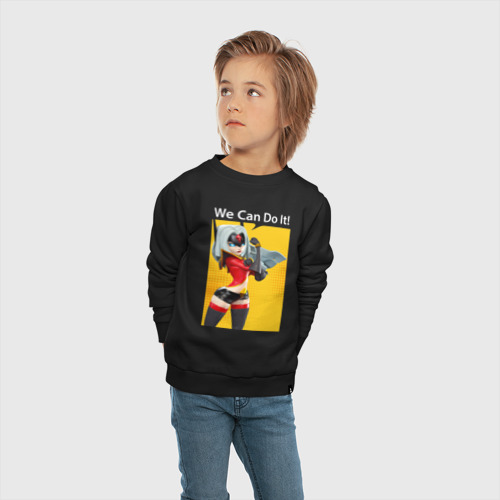 Детский свитшот хлопок Храбрая Чадра, цвет черный - фото 5