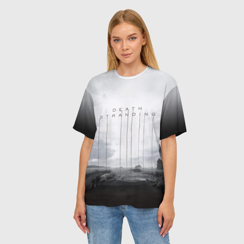 Женская футболка oversize 3D Death Stranding, цвет 3D печать - фото 3