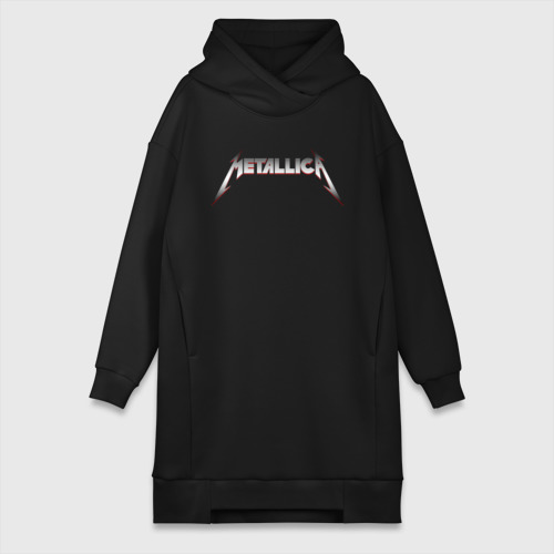 Платье-худи хлопок Metallica metal logo, цвет черный