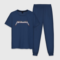 Мужская пижама хлопок Metallica metal logo