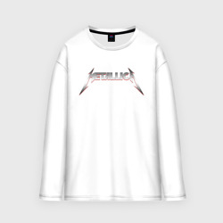 Женский лонгслив oversize хлопок Metallica metal logo