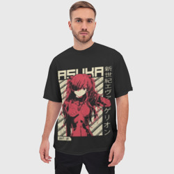 Мужская футболка oversize 3D Evangelion Asuka - фото 2