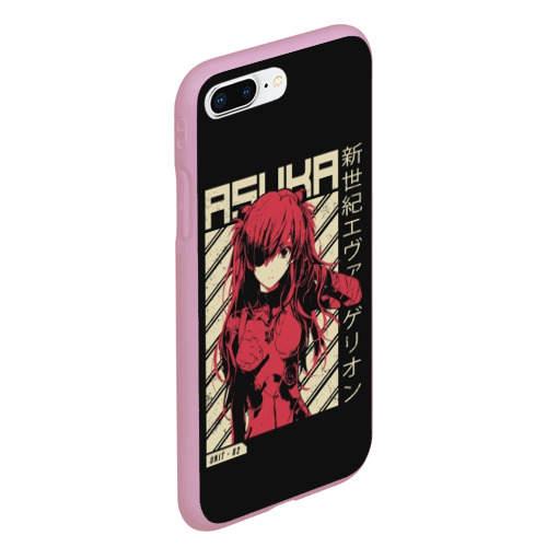 Чехол для iPhone 7Plus/8 Plus матовый Evangelion Asuka, цвет розовый - фото 3