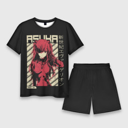 Костюм футболка с шортами 3D Evangelion Asuka (Мужской)