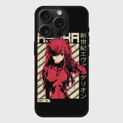 Чехол силиконовый для Apple iPhone 15 Pro матовый Evangelion Asuka