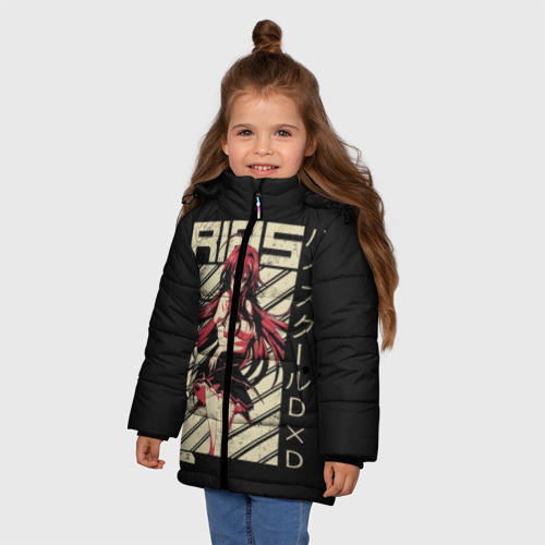 Зимняя куртка для девочек 3D Риас Гремори, цвет светло-серый - фото 3