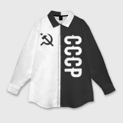 Мужская рубашка oversize 3D СССР Black&White