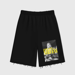 Женские шорты oversize футер хлопок Курт Кобейн