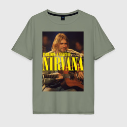 Мужская футболка хлопок Oversize Kurt Cobain In Bloom