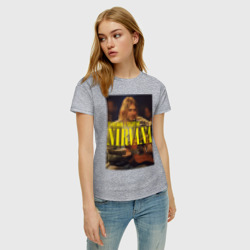 Женская футболка хлопок Kurt Cobain In Bloom - фото 2