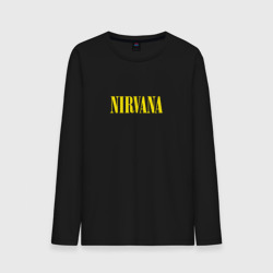 Мужской лонгслив хлопок Nirvana Нирвана Логотип