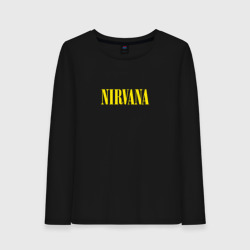 Женский лонгслив хлопок Nirvana Нирвана Логотип