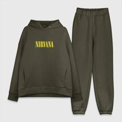 Женский костюм хлопок Oversize Nirvana Нирвана Логотип