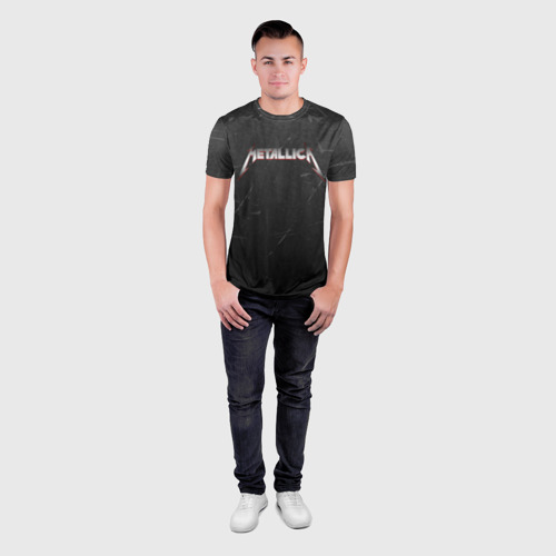 Мужская футболка 3D Slim с принтом METALLICA, вид сбоку #3