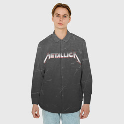 Мужская рубашка oversize 3D Metallica - фото 2