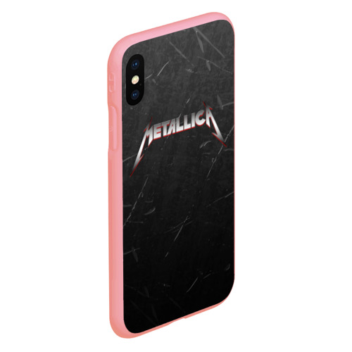 Чехол для iPhone XS Max матовый с принтом METALLICA, вид сбоку #3